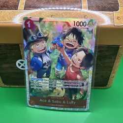 Ace & Sabo & Luffy OP13-007 SR One Piece Carrying On His Will Card - Image 1