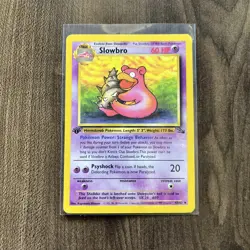 NM (1st edition) Pokemon SLOWBRO Card FOSSIL Set 43/62 First Ed Uncommon - Image 1