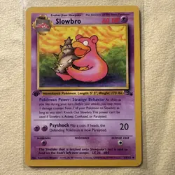 Pokemon Card Slowbro Fossil 1st Edition Common 43/62 Near Mint - Image 1