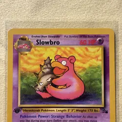 Pokemon Card Slowbro Fossil 1st Edition Common 43/62 Near Mint - Image 2