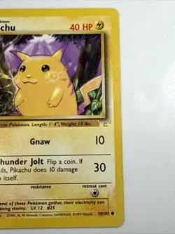 Pikachu 58/102 Base Set E3 STAMPED 1999 WOTC Pokemon Card TCG - Image 2