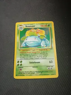 Pokemon Venusaur 15/102 Holo Card Unlimited Base Set - MP - Image 1
