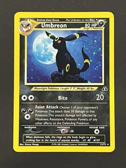 Pokemon TCG Umbreon Neo Discovery Holo Rare Card 13/75 - Image 1