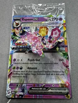 Pokemon TCG Espeon EX Prismatic Evolutions Promo Card 034/131 Stamped Sealed - Image 2