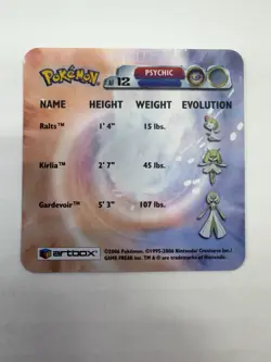 Gardevoir Ralts Kirlia AF12 2006 Artbox 3D Card Pokemon TCG Nintendo English - Image 5