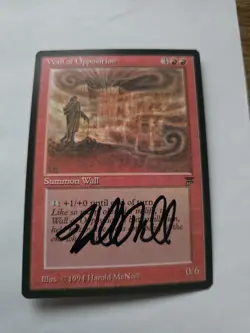 Wall Of Opposition ARTIST PROOF Harold McNeill Legends Set Magic the Gathering - Image 1