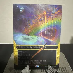 Cascading Cataracts GALAXY FOIL STELLAR SIGHTS BORDERLESS Edge of Eternities MTG - Image 1