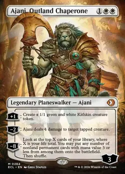 Ajani, Outland Chaperone X1 BORDERLESS FOIL-NM/M-Lorwyn Eclipsed - Image 1