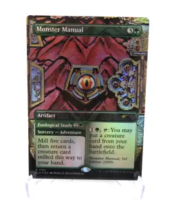 Monster Manual 1782 Borderless Rainbow Foil D & D Secret Lair MTG NM / M - Image 1