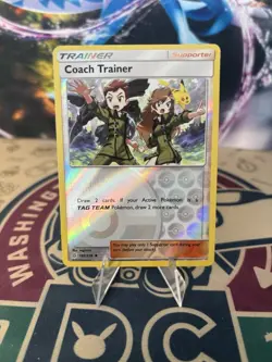 2019 Pokemon TCG Coach Trainer 192/236 Unified Minds Reverse Holo - Image 1