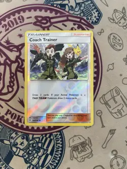 2019 Pokemon TCG Coach Trainer 192/236 Unified Minds Reverse Holo - Image 3