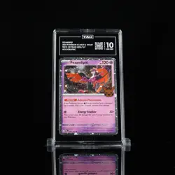 2024 Pokemon TCG - Trick Or Trade Fezandipiti 096/167 Rare Cosmos Holo - TAG 10 - Image 1