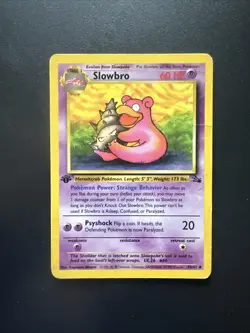 Slowbro 1st Edition Fossil 1999 Rare Pokemon 43/62 HP - Image 1