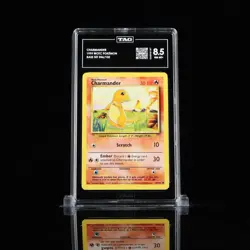 TAG 8.5 NM MT+ Charmander 1999 WOTC Pokemon Base Set #46/102 - Image 1