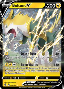 Boltund V 103/264 Ultra Rare Fusion Strike Pokemon TCG Near Mint - Image 1