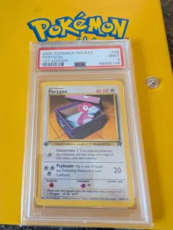 Pokemon Team Rocket 1st Edition Porygon 48/82 PSA 9 - Image 1