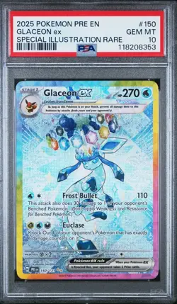 Pokemon Glaceon ex Special Illustration Rare 150/131 Prismatic Evolutions PSA 10 - Image 1
