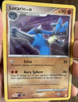 Lucario LV.30 3/11 Holo Rare Diamond & Pearl Trainer Kit Promo Pokemon TCG - Image 3