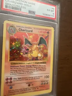 1999 Pokemon Base Set - Charizard Holo Shadowless No. 4 PSA 6 - Image 3