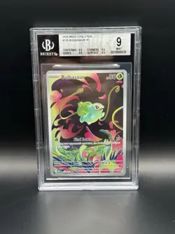 2025 Pokemon Mega Evolutions Bulbasaur Illustration Rare BGS 9 - Image 1