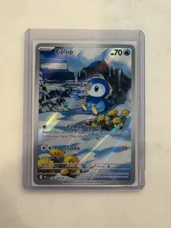 Pokemon TCG Piplup 098/094 ME02: Phantasmal Flames Illustration Rare Holofoil NM - Image 1