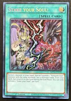 Stake your Soul! MP24-EN142 Prismatic Secret Rare 1st Ed Near Mint Yu-Gi-Oh! - Image 1