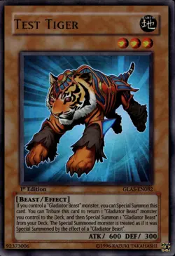 Test Tiger EU 1st Ed Ultra Rare GLAS-EN082 Yu-Gi-Oh! - Image 1