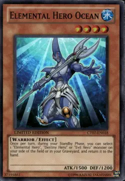 Elemental HERO Ocean Ltd Ed Super Rare CT07-EN018 Yu-Gi-Oh! - Image 1