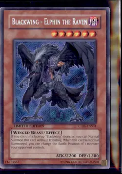 Yu-Gi-Oh Blackwing - Elphin the Raven CT06-ENS01 Limited Edition Ultra Rare Hol - Image 1