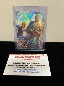 Roronoa Zoro SP PRB02-006 - The Azure Sea’s Seven - One Piece Card Game - NM - Image 1