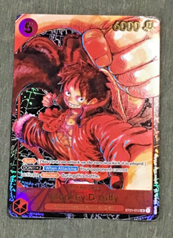 One Piece TCG Monkey .D. Luffy Alternate Art Foil ST01-012 Awakening of a New E - Image 1