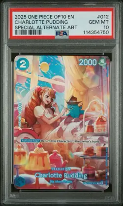 2025 ONE PIECE ROYAL BLOOD ST12-012 CHARLOTTE PUDDING SPECIAL ALT ART PSA 10 - Image 1