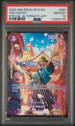 Uso-Hachi SP ST18-001 Royal Blood (OP-10) One Piece Rare Holo Foil PSA 10 - Image 1