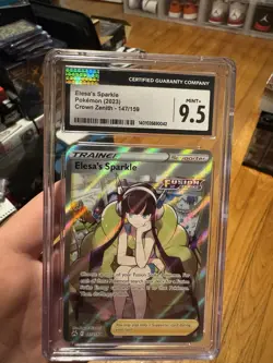 CGC 9.5 Elesa's Sparkle 147/159 Full Art Crown Zenith 2023 Pokemon Card TCG - Image 3