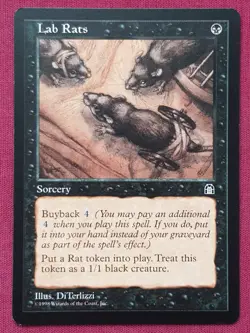 Magic The Gathering STRONGHOLD LAB RATS black card MTG - Image 1