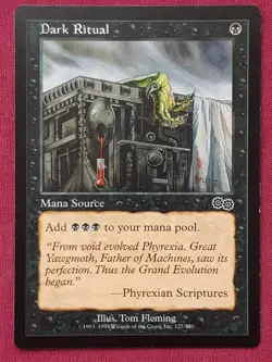 Magic The Gathering URZA'S SAGA DARK RITUAL black card MTG - Image 1