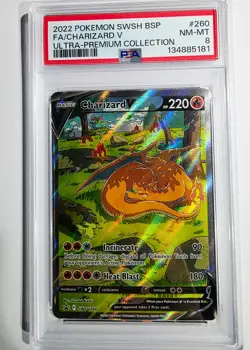🔥 Charizard V SWSH260 🔥 SWSH: Sword & Shield Promo Cards 🔥 Holo 🔥 PSA 8!! - Image 1