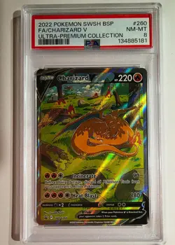 🔥 Charizard V SWSH260 🔥 SWSH: Sword & Shield Promo Cards 🔥 Holo 🔥 PSA 8!! - Image 4