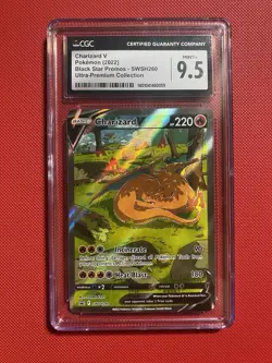 CGC 9.5 MINT+ Charizard V SWSH260 FULL ART HOLO 260 SWSH PROMO Pokemon Card TCG - Image 2