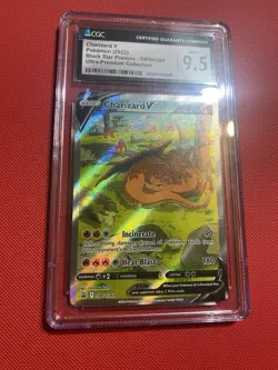 CGC 9.5 MINT+ Charizard V SWSH260 FULL ART HOLO 260 SWSH PROMO Pokemon Card TCG - Image 3