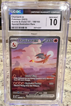 CGC 10 Charizard ex 199/165 MEW EN-151 Special Illustration Rare Pokemon Card - Image 1
