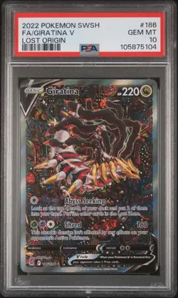 Pokemon Giratina v Alt Art 2022 Lost Origin English Card 186/196 PSA 10 Gem Mint - Image 1
