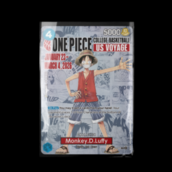 LIMITED RARE One Piece Monkey.D.Luffy US College Basketball Promo Card *DESC* - Image 1