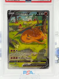 PSA 9 MINT Charizard V SWSH260 FULL ART HOLO PROMO Pokemon Card - Image 2