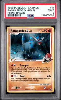 2009 Pokemon Platinum Rising Rivals # 11 Rampardos GL Holo PSA 9 Card Free Ship! - Image 1