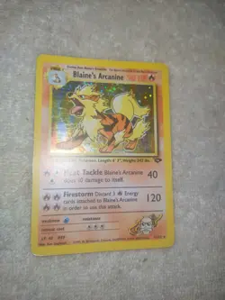 Pokemon TCG Gym Challenge Blaine's Arcanine Holo Rare Card 1/132 - Image 3