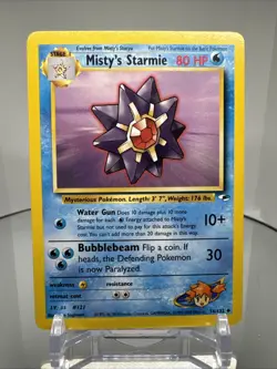 Misty’s Starmie 56/132 Gym Heroes Pokemon Card Vintage WOTC Trainer - Image 3