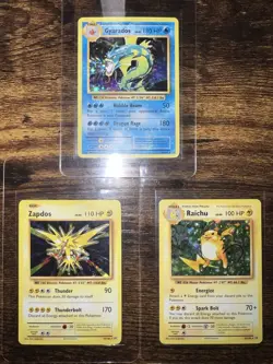 Pokemon XY Evolutions Holo 3 Card Lot Zapdos#42 Gyarados#34 Raichu#36 - Image 2