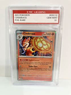 CINDERACE #028/132 RARE FOIL Pokemon 2025 Card GRADED 10 MINT TCG CCG - Image 1