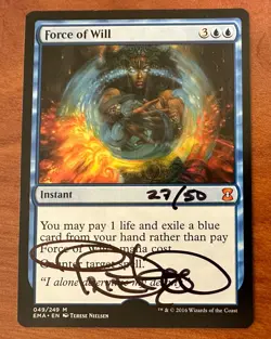 MTG Force of Will artist proof masters nonfoil signed Nielsen - Image 1